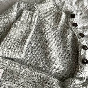 Cropped Turtleneck Sweater